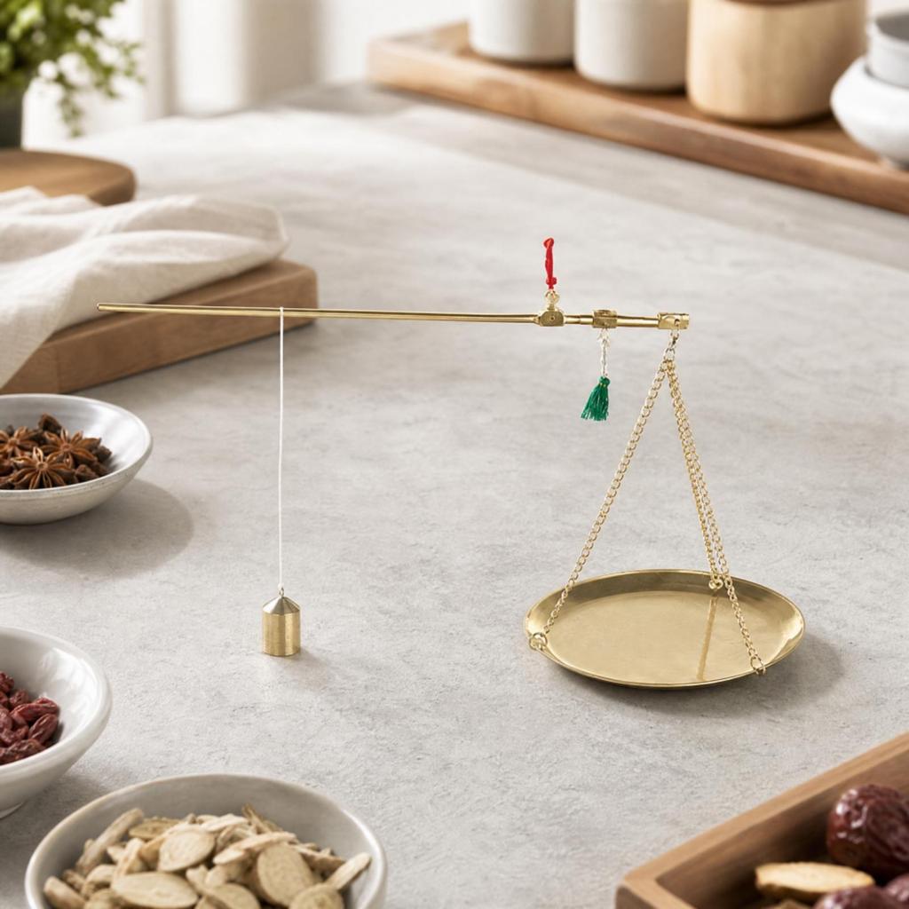 Handmade Copper Balance Scale Manual Graduated Beam Long-Lasting