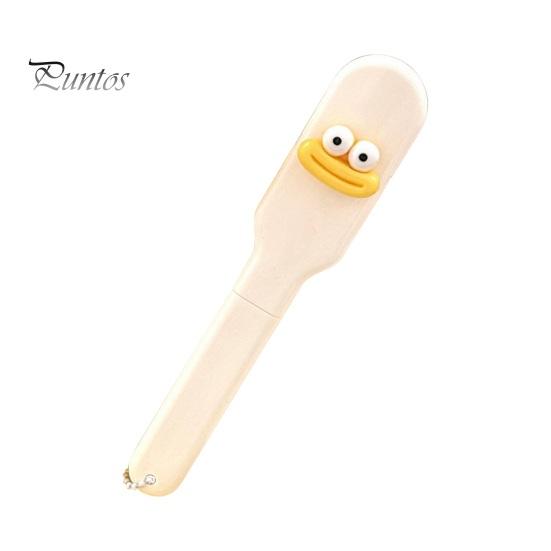 

Складная щетка для волос с большими глазами, колбаска для массажа кожи головы, портативная антистатическая расческа для распутывания волос, мини-путешествующие женские парикмахерские инструменты белый