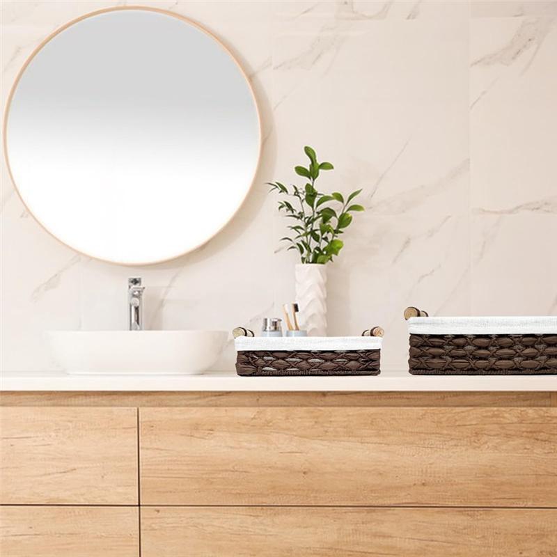 M-Modern-For Organizing Storage Baskets Set Of 2 Wicker Bins For Countertop For Toilet Tank Top Storage Basket