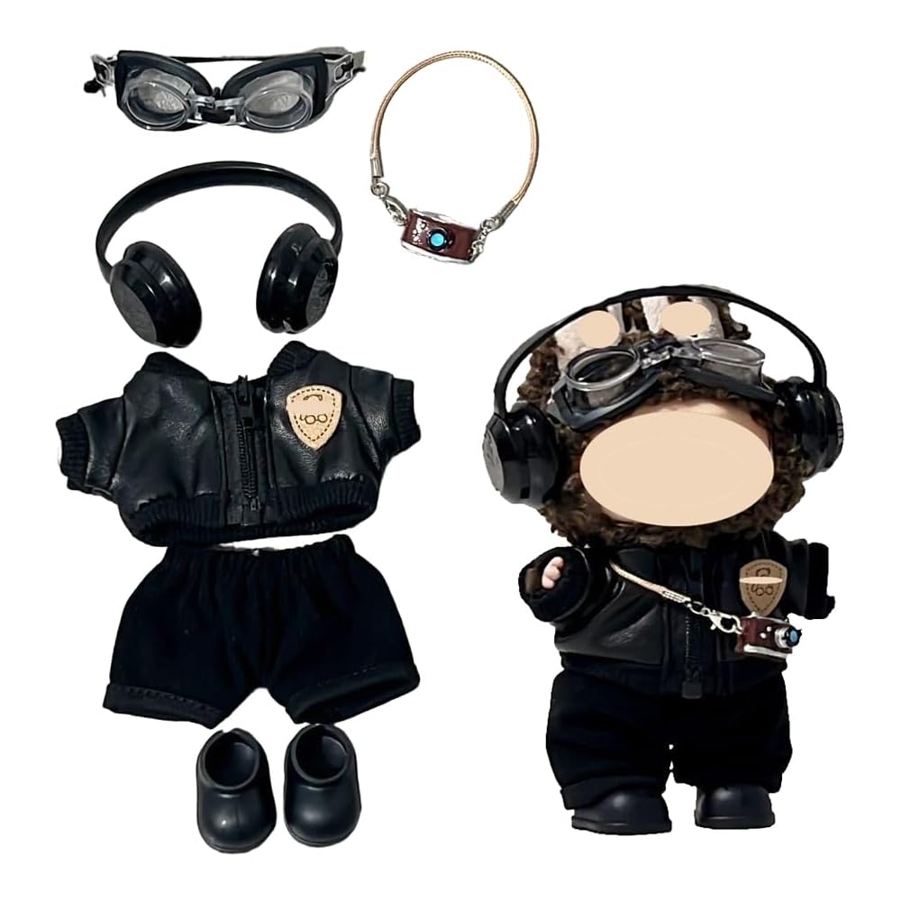 

HXLGR Doll Fashion Set for 15-17cm Dolls with Clothes and Accessories Gray A
