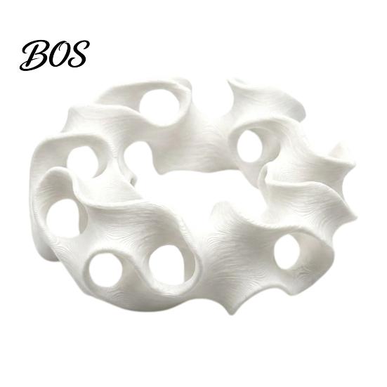 Freshwater Aquarium Decor 3D Printed Hideout Cave, Wavy Hollow Ring Fish Shrimp Shelter, Habitat for Snails Breeding Hiding Hole Decor, Tank Ornament