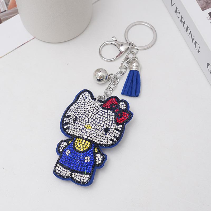 Rhinestone Keychain Kawaii Cartoon Pendant Cute Backpack Charm Birthday Gift Anime Decor