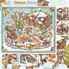 PET Miniature Landscape Sticker DIY Miniature Scene Collage Creative Cabin Scene Sticker