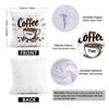 Coffee Time Pattern Decorative Cushions Pillowcase Polyester Cushion Cover Throw Pillow Sofa Decoration Pillowcover Home Decor