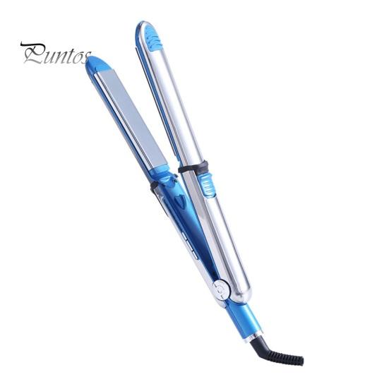 

Щипцы для завивки без повреждений, долговечные волны, прямые, двойного назначения, с эргономичным дизайном, выпрямитель для волос с регулируемым контролем температуры UK Plug синий