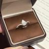 Pear Cut  Moissanite Ring S925 Silver Bridal Promise Ring for Women Valentine Wedding Anniversary Gift