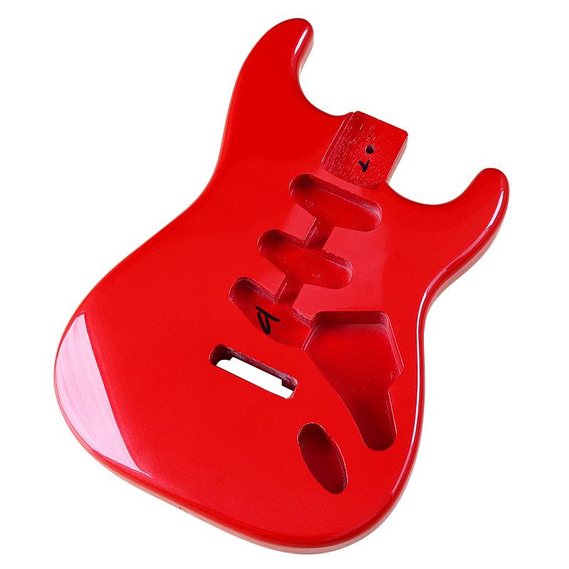 Roter Glanz Pappel E-Gitarrenkorpus - Professionelles DIY-Modifikationszubehör