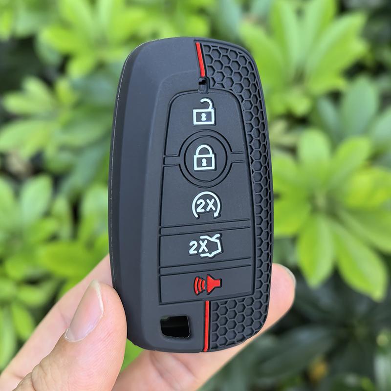 

Car Key Fob Ring Keychain Cover Case Shell Protector For Ford Bronco F150 Raptor Edge Expedition F250 F350 F450 F550 2019 2020 чорний