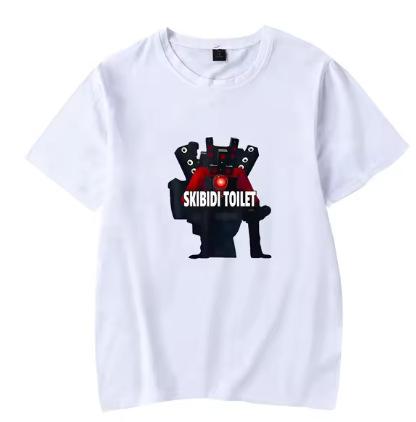 2024 Skibidi Toilet T-Shirt TV Series Merchandise Unisex Crew Neck Summer Short Sleeve T-Shirt Street