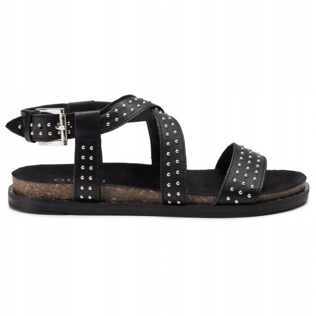 Sandali Neri in Pelle da Donna Quazi 36 3U5G5*