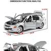 1/24 Mitsubishis Lancer Evolution Alloy Sports Car Model Diecasts Metal Racing Vehicles Car Model Sound and Light Kids Toys Gift