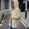 Vrouwen Sherpa Fleece Jassen met Capuchon, Fuzzy Warme Winterjassen, Teddy Jas met Ritssluiting, Lange Mouw, Buitenkleding met Zakken, Faux Shearling Jassen voor Vrouwen