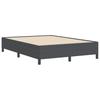 Box Spring Bed Dark Gray 140 x 190 cm Corduroy Fabric