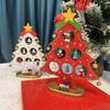Wooden Christmas Tree Tabletop Display and Mini Figurines - Creative Gifts for Kids