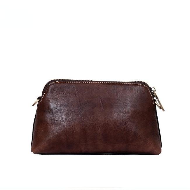 Johnature Retro reliéfní pravá kůže Malá dámská kabelka Volný čas Hovězí taška do ruky Květinová dámská mini kabelky přes rameno