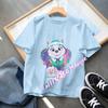 PAW Patrol Children Short Sleeve T-shirt Cartoon Chase Skye Print Pullover Boys Girls Summer Breathable Casual Cotton Tops Gifts