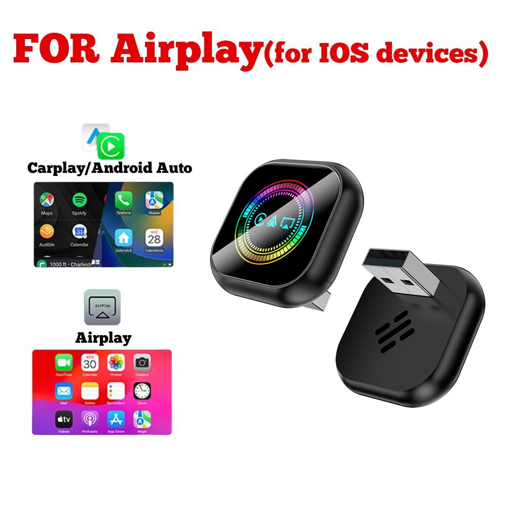 3-in-1 Kabelgebundener zu Drahtloser CarPlay-Adapter für Airplay Android Auto MirrorLink Bluetooth+ WLAN USB-Dongle Auto-KI-Box