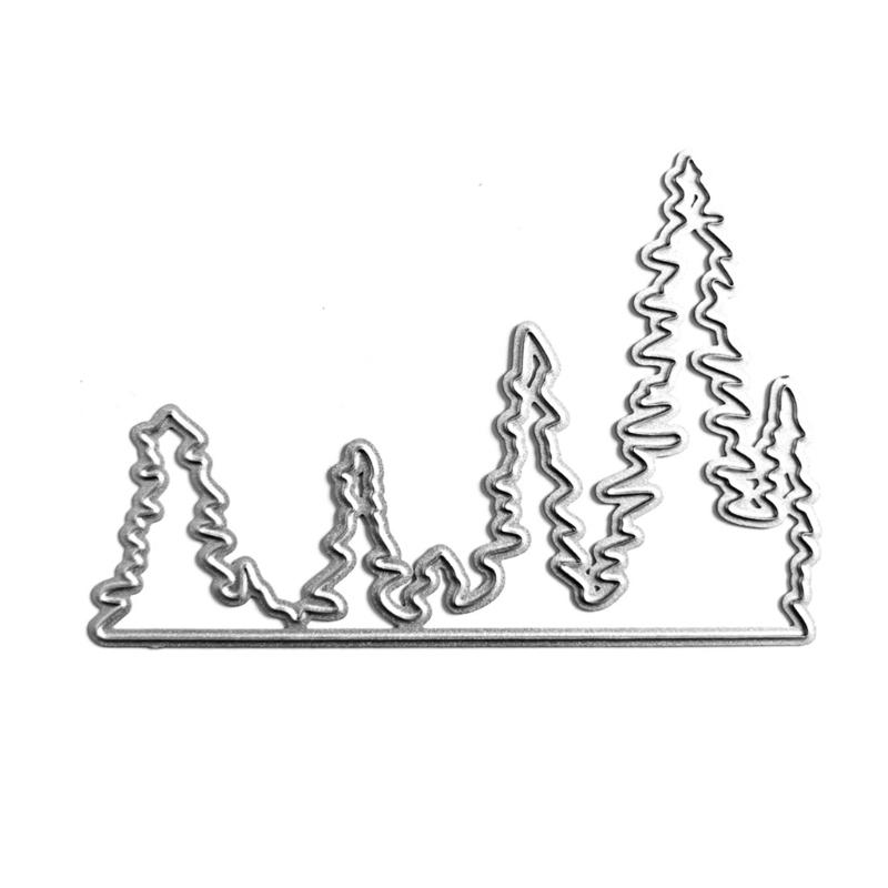 Pine Tree Metal Cutting Dies Stencils for DIY Scrapbooking Decorative Embossing Paper Cards Template Decor Die Cuts