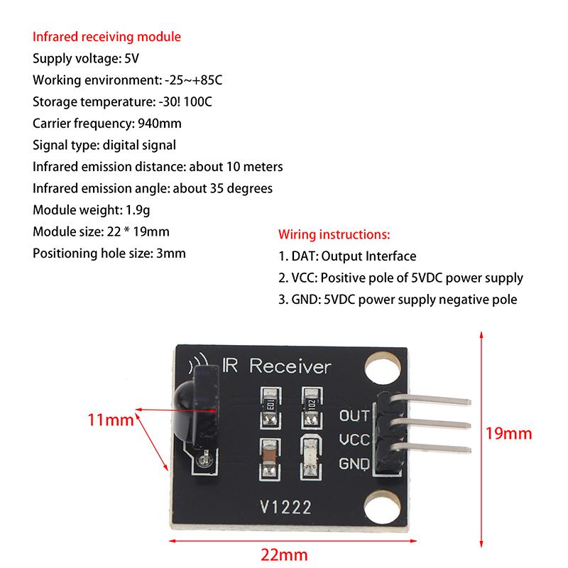 IR Infrarot Sender & Empfänger Sensor Modul Kit Für Arduino | 38KHz 10m Reichweite | 5V Digitales Paar Set