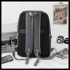 Unisex Advanced PU Schoolbags for College Students High School Elegant Black 3 Pcs Set Backpack with Study Bag Pencil Box