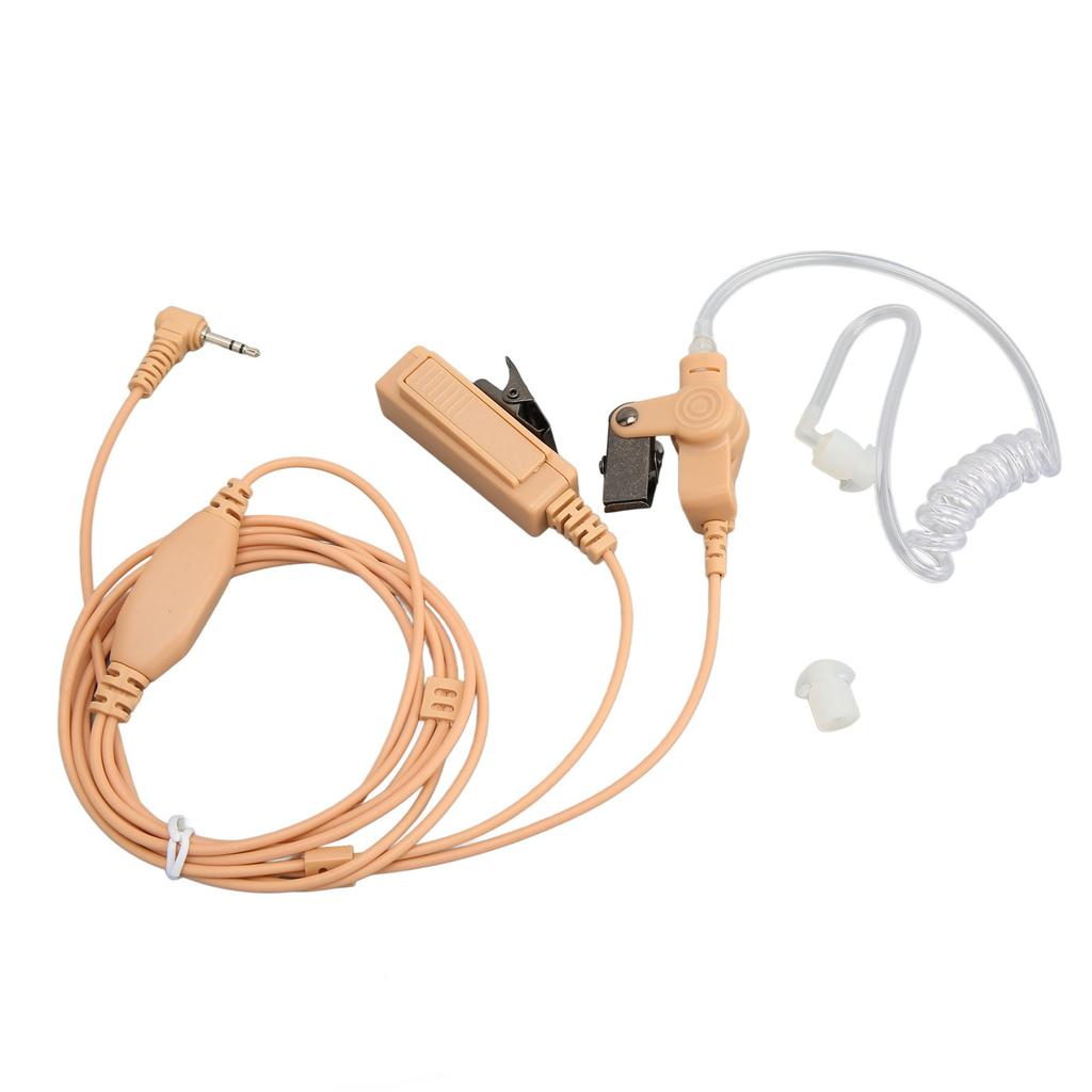 Auricolare con Tubo Acustico a 2,5 mm Pulsante PTT a Pin Singolo Auricolare con Clip in Acciaio per per Talkabout