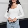 Winter Spring Women Solid Rib Knit V Neck Stripe Pull Sweater Femme Y2k Long Sleeve Pullover Jersey Tops Fashion Clothes