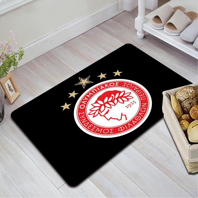 Olympiakos Piräus Muster Teppich Fußmatte für Wohnzimmer oder Schlafzimmer Weicher und Bequemer Teppich ein Geschenk für Geburtstag und Feiertag.