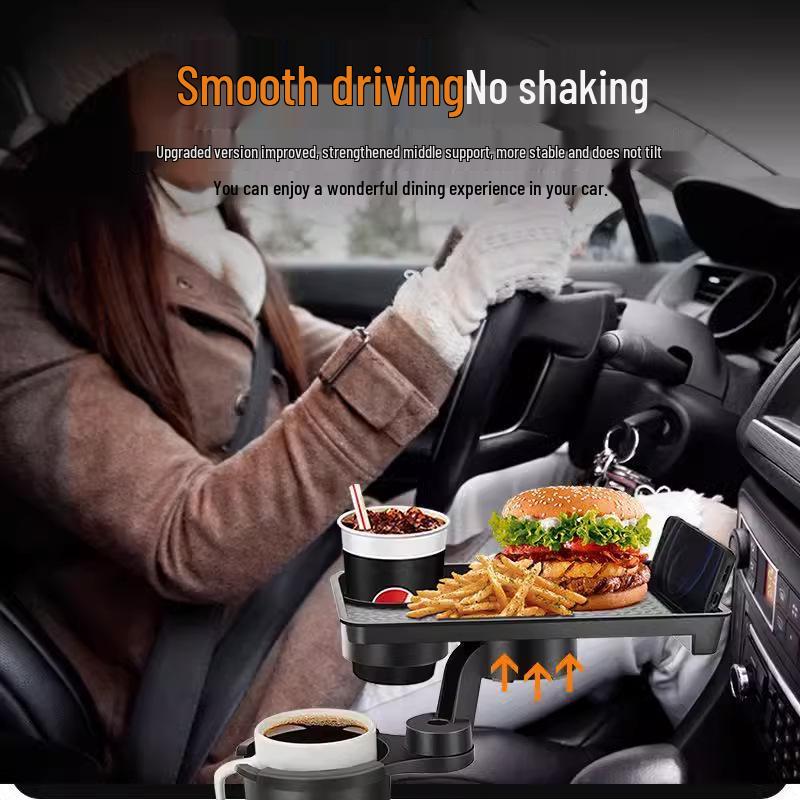 Expandable Car Cup Holder Tray for Drinks and Snacks