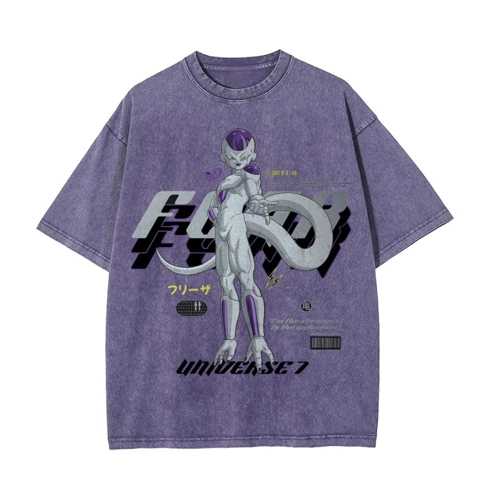 Dragon Ball 2025 New Hot Frieza Villain Anime T Shirt Unisex Purple Cotton Casual Summer Streetwear Fashion Unisexga Graphic Print Tee