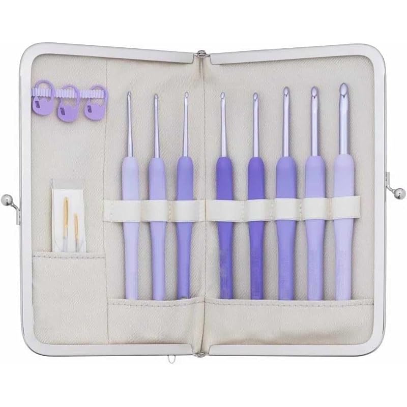 Etimo Purple Cushion Grip Crochet Hook Set TEM-001
