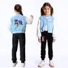 5594 Kids Girls Lily Lovebraids Double-side Printed Casual Outerwear Long Sleeves Baseball Jacket Coat