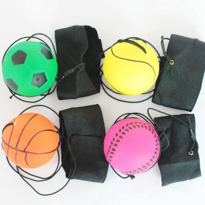 New Elastic Return Sponge Ball Nylon String Game Exercises Rubber Hand Ball Kids Toys Finger Band Ball Outdoor