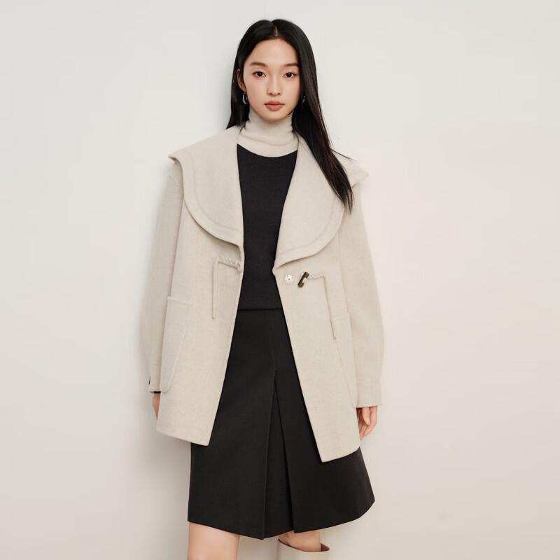 

Elva Island Women s Wool Peter Pan Collar Short Coat M