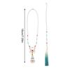 Pearls Necklace with Long Tassel Trendy Classic Style Neck Decor Necklace for Bridesmaid Wedding Masquerade