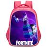 16-Inch Fortnite Cartoon Backpack with Double Zipper Design, Ergonomic Spine Protection, Suitable for Boys & Girls Aged 5-8