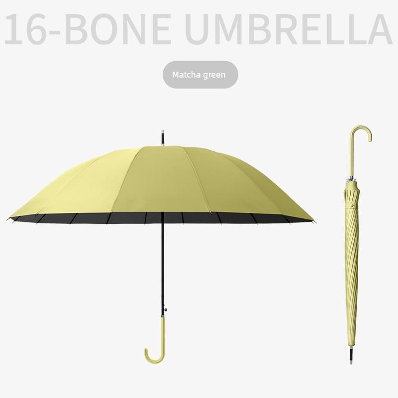 INS Japanese Style Fresh Long Handle 16K Automatic Belt Waterproof Cover Vinyl Sun Protective Straight Handle Women's Golf Umbrella