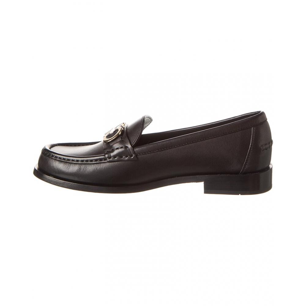 Salvatore Ferragamo Ferragamo Ofelia Leather Loafer Black