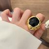 New Round Texture Hollow Fashionable Ring - Unique, Versatile, Bold and High-end Style Finger Ring