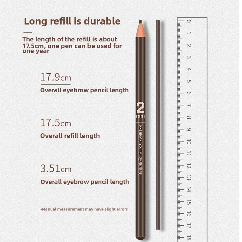 Extremely Fine Drawstring Eyebrow Pencil Extremely Fine Waterproof and Non-staining Makeup Pen