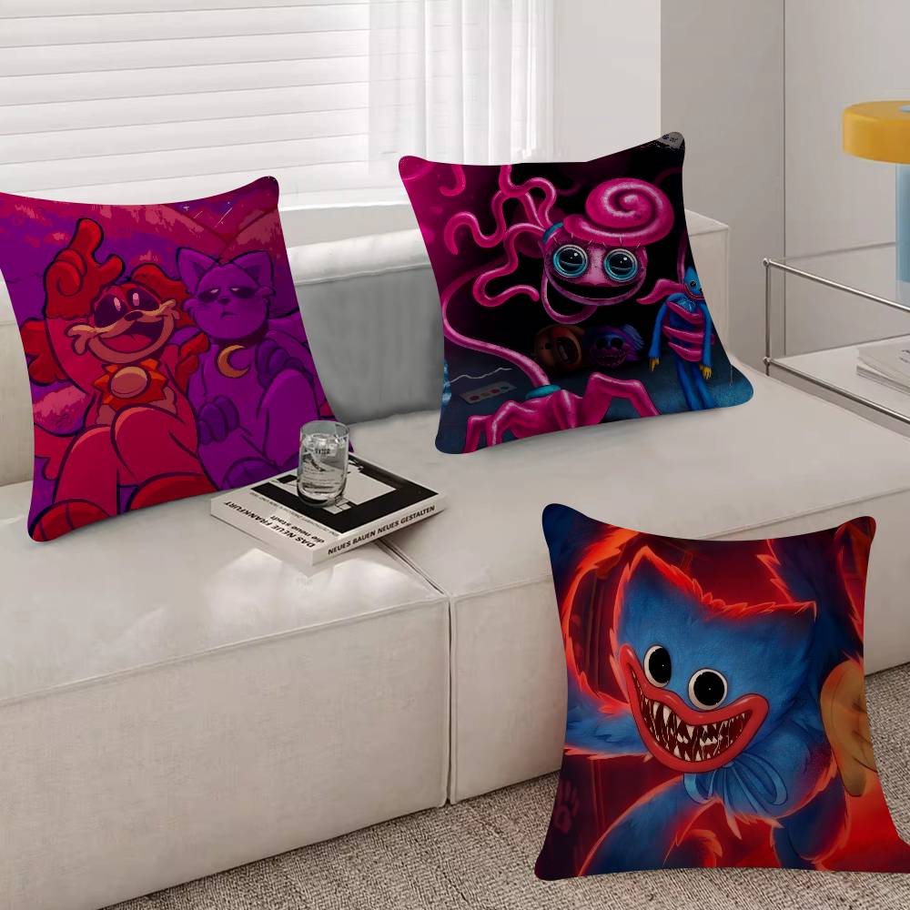 45*45cm Cushion Cover Pillow Cover Decor Pillowcase Home Pillowcase for Couch Pillow Video Game Funny P-Poppy Playtimes