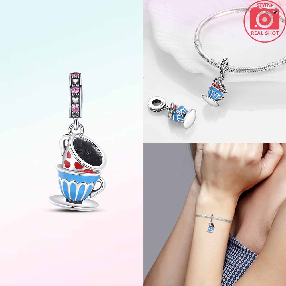 Copper Blue Heart Game Console Camera Football T-Shirt Charm For Original Bracelet Woman Girl Jewelry