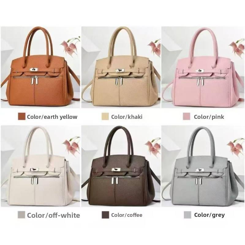 Crossborder Style Pu Large Capacity Shoulder Bag With Double Zipper For Daily Use