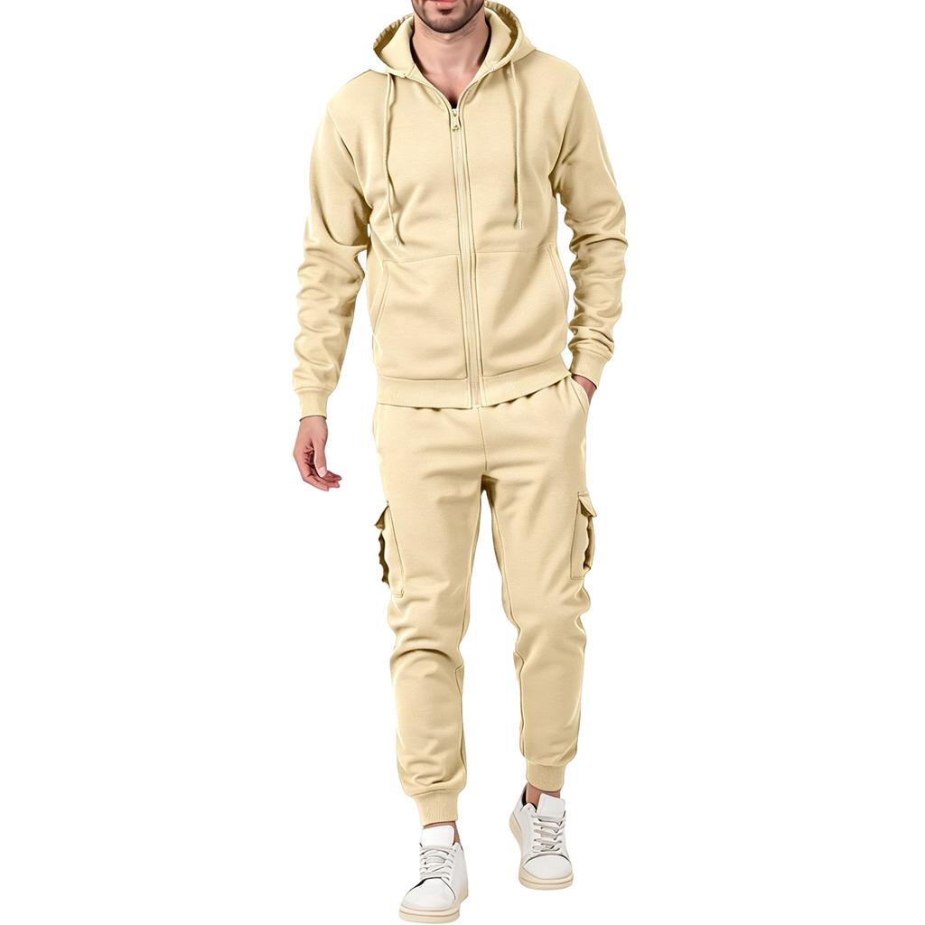 Men's Casual Tracksuit Set for Winter Cold Outdoor Activities