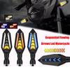 Double Side Flowing Turn Signal Lights Built-in Relay Sequential Flashing Blinker Lamp 12V Motorcycle LED Turn Signal Light