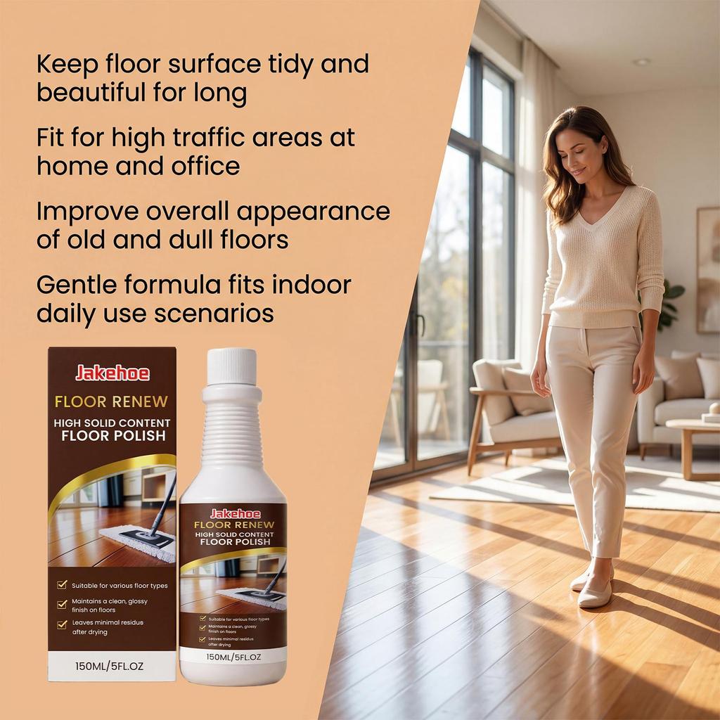 Floor Polish | Daily Household Floor Cleaner | Easy Decontamination & Descaling, Brightening & Polishing Agent