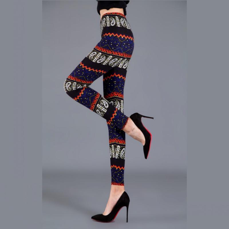 Dámské legíny s kresleným potiskem, s vysokým pasem, slim střihu – Plus size, trendy, elastické, ideální na jaro a podzim.