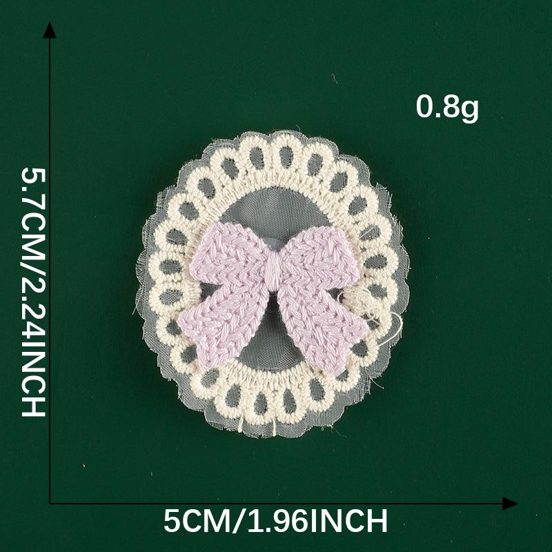 Original Embroidery Label Hair Accessories Accessories Cherry Lace Embroidery Sticker Diy Patch Clothing Accessories Cloth Label Cloth Sticker