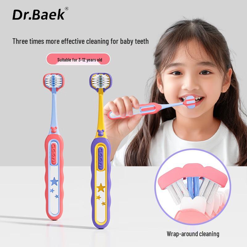 

DR.BAEK Triple Efficiency Kids 3-Sided Toothbrush