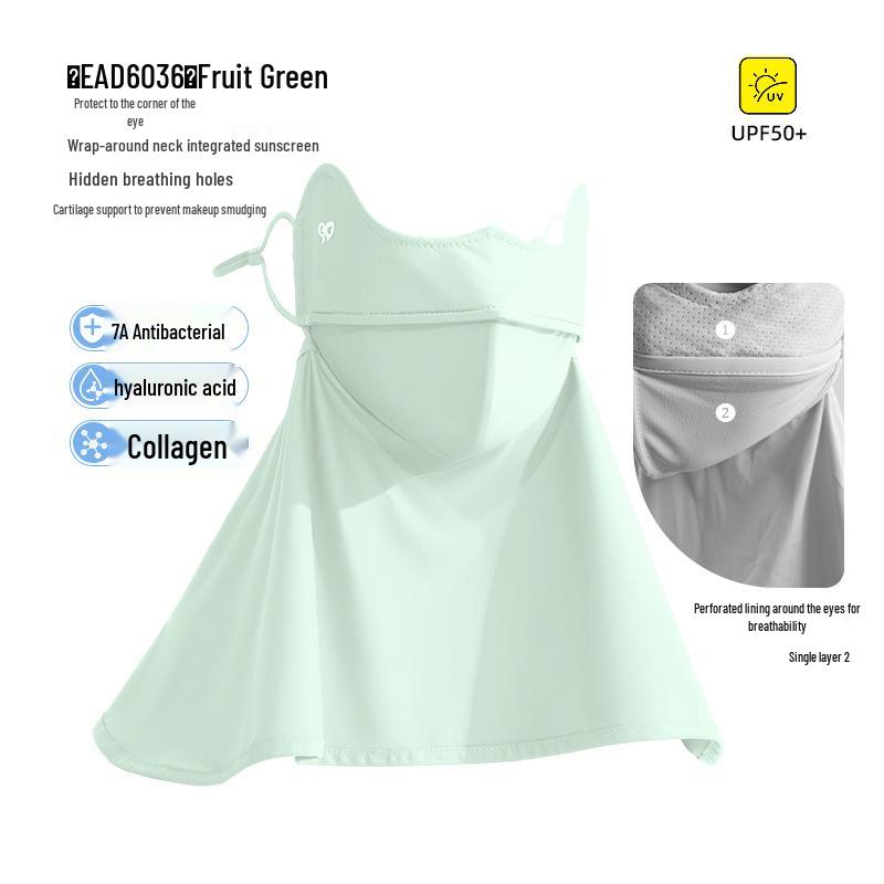 5D Breathable UV Protection Ice Silk Face & Neck Veil for Women - Summer Cycling & Driving