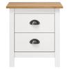 VidaXL Bedside Table Hill White 46x35x49.5 Cm Solid Pine Wood 288906